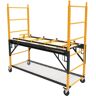 MetalTech 6.25 ft. H x. 6.2 ft. W x 2.5 ft. D Heavy Duty 4-in-1 Baker Style Rolling Scaffold Workbench, 1100 lbs. Load Capacity