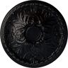 Ekena Millwork 26" x 3" Tristan Urethane Ceiling Medallion (Fits Canopies up to 5-1/2"), Hand-Painted Jet Black