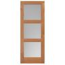 Masonite 30 in. x 84 in. Knotty Alder Veneer 3-Lite Equal Solid Wood Interior Barn Door Slab