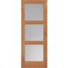 Masonite 36 in. x 84 in. Knotty Alder Veneer 3-Lite Equal Solid Wood Interior Barn Door Slab