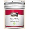 BEHR PREMIUM PLUS 5 gal. #PPU3-04 Ballet White Hi-Gloss Enamel Interior/Exterior Paint & Primer