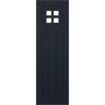 Ekena Millwork 12 in. x 51 in. True Fit PVC San Antonio Mission Style Fixed Mount Flat Panel Shutters Pair in Starless Night Blue
