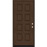 Steves & Sons Regency 42 in. x 96 in. 8-Panel LHIS Hickory Stain Mahogany Fiberglass Prehung Front Door