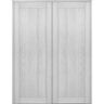 Belldinni Shaker 60 in. x 95.25 in. 1 Panel Both Active Ribeira Ash Wood Composite Double Prehung Interior Door