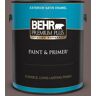 BEHR PREMIUM PLUS 1 gal. #N140-6 Wright Brown Satin Enamel Exterior Paint & Primer