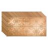 Fasade Regalia 2 ft. x 4 ft. Glue Up Vinyl Ceiling Tile in Polished Copper (40 sq. ft.)