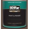 BEHR PREMIUM PLUS 1 qt. #760B-7 Revival Mahogany Semi-Gloss Enamel Exterior Paint & Primer