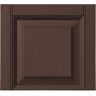 Ply Gem 15 in. x 13 in. Polypropylene Raised Panel Transom Design in Terra Brown Shutter Tops Pair