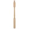 EVERMARK Stair Parts 4015 59 in. x 3 in. Unfinished Red Oak Ball Top Landing Newel Post for Stair Remodel