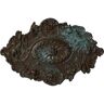 Ekena Millwork 30-1/2 in. W x 20 in. H x 1-1/2 in. Strasbourg Urethane Ceiling Medallion, Bronze Blue Patina