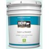 BEHR PREMIUM PLUS 5 gal. #500C-2 Aqua Pura Satin Enamel Low Odor Interior Paint & Primer