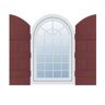 Ekena Millwork 14 in. x 94 in. Lifetime Vinyl Standard Four Board Joined w/ Archtop Board and Batten Shutters Pair Wineberry