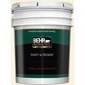 BEHR PREMIUM PLUS 5 gal. #360A-1 Social Butterfly Semi-Gloss Enamel Exterior Paint & Primer