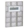 Clearly Secure 23.25 in. x 34.75 in. x 3.125 in. Frameless Ice Pattern Vented Glass Block Window