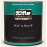 BEHR PREMIUM PLUS 1 qt. #PWN-25 Champagne Flute Semi-Gloss Enamel Exterior Paint & Primer