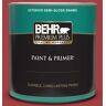 BEHR PREMIUM PLUS 1 qt. #P140-7 No More Drama Semi-Gloss Enamel Exterior Paint & Primer