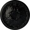 Ekena Millwork 26 in. x 3 in. Tristan Urethane Ceiling Medallion (Fits Canopies up to 5-1/2 in.), Black Pearl