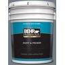 BEHR PREMIUM PLUS 5 gal. #BXC-48 Courtyard Blue Satin Enamel Exterior Paint & Primer