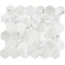 Daltile Premier Elegance Carrara White 12-1/2 in. x 13 in. Marble Hexagon Mosaic Tile (9.8 sq. ft./Case)