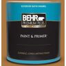 BEHR PREMIUM PLUS 1 qt. #M250-7 Blonde Wood Satin Enamel Exterior Paint & Primer