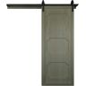 VeryCustom 36 in. x 84 in. The Harlow III Gauntlet Wood Sliding Barn Door with Hardware Kit