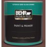 BEHR PREMIUM PLUS 1 qt. #S-G-720 Fireside Semi-Gloss Enamel Exterior Paint & Primer