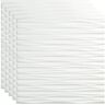 Fasade Dunes Horizontal 2 ft. x 2 ft. Glue Up Vinyl Ceiling Tile in Gloss White (20 sq. ft.)