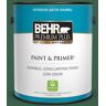 BEHR PREMIUM PLUS 1 gal. #470D-7 Windy Pine Satin Enamel Low Odor Interior Paint & Primer