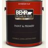 BEHR PREMIUM PLUS 1 gal. Designer Collection #DC-003 Blank Canvas Flat Exterior Paint & Primer