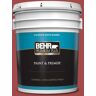 BEHR PREMIUM PLUS 5 gal. #ICC-107 Crimson Satin Enamel Exterior Paint & Primer