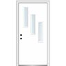 MMI Door Davina 30 in. x 80 in. Right-Hand Inswing 3-Lite Clear Low-E Primed Fiberglass Prehung Front Door on 4-9/16 in. Frame