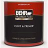 BEHR PREMIUM PLUS 1 Qt. #PPL-34 Floral Scent Flat Exterior Paint & Primer