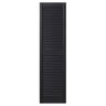 Ply Gem 15 in. x 59 in. Open Louvered Polypropylene Shutters Pair in Black