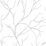 NextWall Delicate Branches Metallic Silver Peel and Stick Wallpaper (Covers 30.75 sq. ft.)