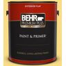 BEHR PREMIUM PLUS 1 gal. #390B-5 Bee Pollen Flat Exterior Paint & Primer