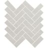 Florida Tile Home Collection Seville White 12 in. x 15 in. x 9 mm Matte Porcelain Herringbone Mosaic Tile (4.77 sq. ft. / Case)