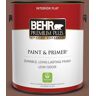 BEHR PREMIUM PLUS 1 gal. #N160-6 Spanish Chestnut Flat Low Odor Interior Paint & Primer