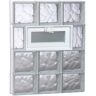 Clearly Secure 23.25 in. x 29 in. x 3.125 in. Frameless Wave Pattern Vented Glass Block Window