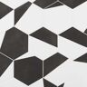 Ivy Hill Tile Eclipse Burst Black 7.79 in. x 8.98 in. Matte Porcelain Floor and Wall Tile (9.03 sq. ft. /Case)