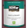 BEHR PREMIUM PLUS 1 gal. #PPU1-14 Formal Maroon Semi-Gloss Enamel Low Odor Interior Paint & Primer