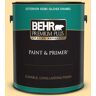 BEHR PREMIUM PLUS 1 gal. #P270-3 Sunflower Seed Semi-Gloss Enamel Exterior Paint & Primer