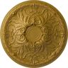 Ekena Millwork 26 in. x 3 in. Tristan Urethane Ceiling Medallion (Fits Canopies up to 5-1/2 in.), Pharaohs Gold