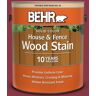 BEHR 1 gal. #PPU1-10 Forbidden Red Solid Color House and Fence Exterior Wood Stain