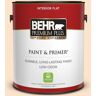 BEHR PREMIUM PLUS 1 gal. #300C-2 Sand Dollar White Flat Low Odor Interior Paint & Primer