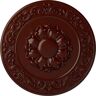 Ekena Millwork 27-3/4" x 2" Sydney Urethane Ceiling Medallion (Fits Canopies up to 5-3/4"), Brushed Mahogany