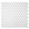 Merola Tile Hudson Penny Round Matte White 12 in. x 12-5/8 in. Porcelain Mosaic Tile (10.7 sq. ft./Case)