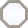 JELD-WEN 35.5 in. x 35.5 in. V-2500 Series Desert Sand Vinyl Fixed Octagon Geometric Window w/ Low-E 366 Glass