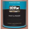 BEHR PREMIUM PLUS 1 qt. #S180-5 Auburn Glaze Satin Enamel Exterior Paint & Primer