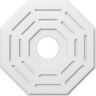 Ekena Millwork 1 in. P X 10-1/4 in. C X 26 in. OD X 6 in. ID Westin Architectural Grade PVC Contemporary Ceiling Medallion