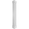 Ekena Millwork 9-5/8 in. x 9 ft. Square Non-Tapered San Carlos Mission Style Fretwork PVC Column Wrap Kit w/Mission Capital and Base